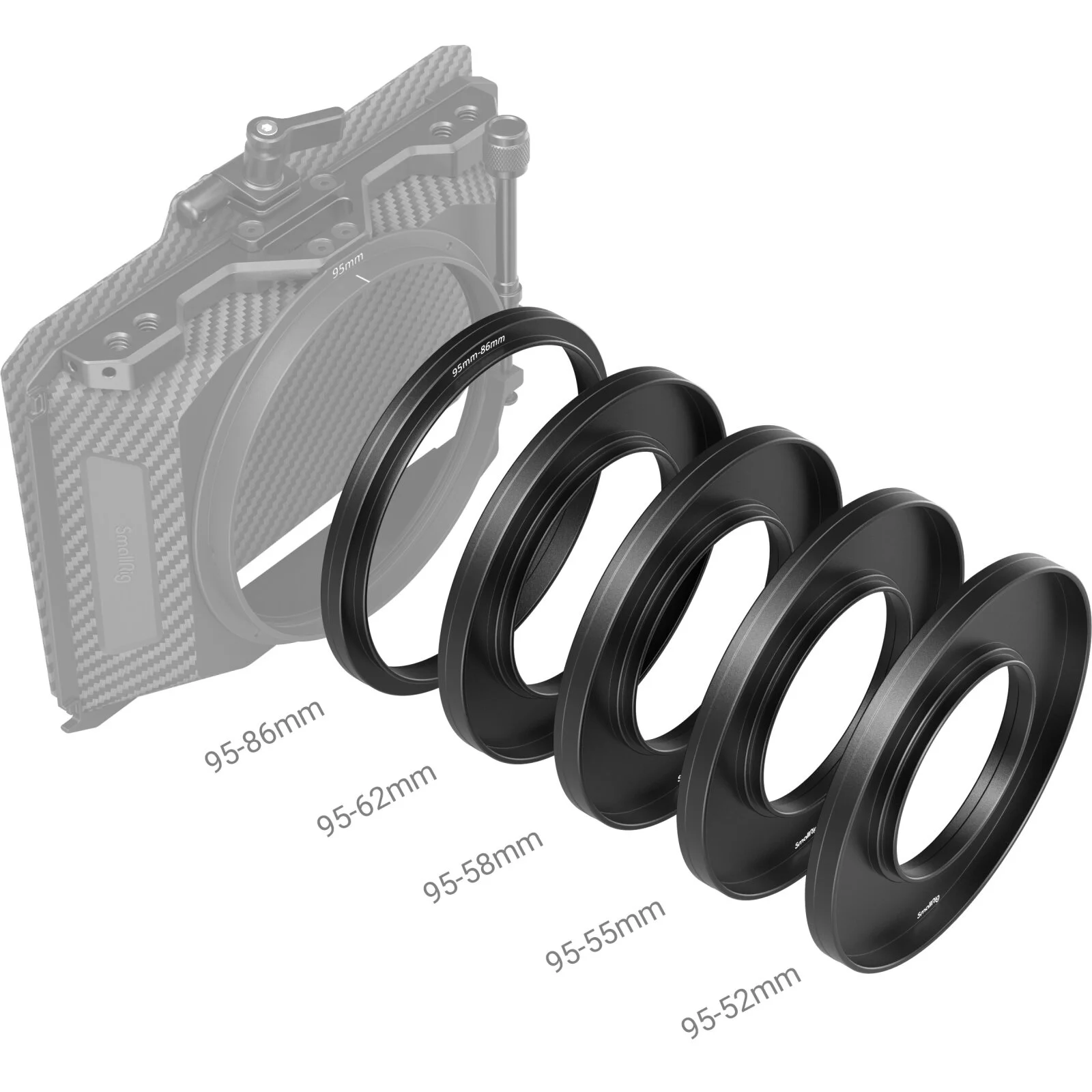 Кольца SmallRig Adapter Rings Kit (Φ52/55/58/62/86-95mm) for Mini Matte Box 3383