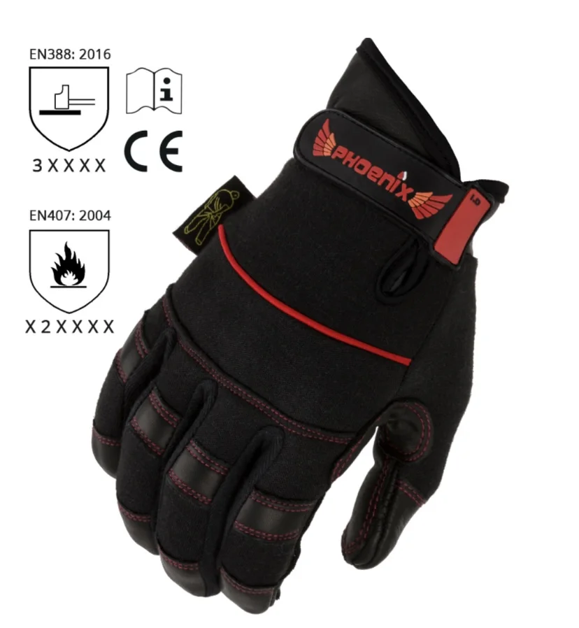 Перчатки фрамера DIRTY RIGGER DTY-PHOENIXL PHOENIX HEAT RESISTANT GLOVES LARGE